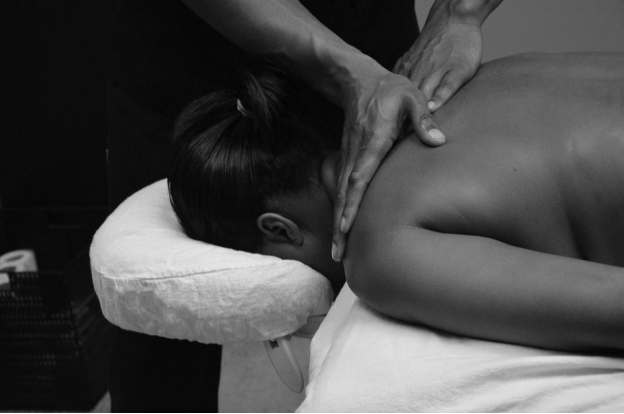  A therapist offering massage services