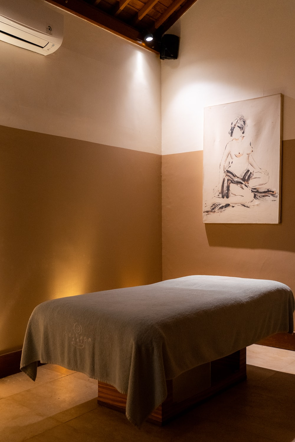 the serene ambiance of a massage room